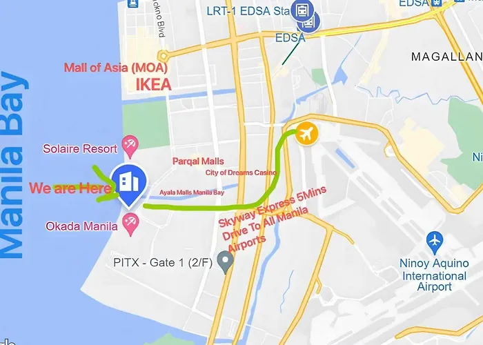 Apartment Luxurious 1br Highrise Cityscape Near Airport Okada Solaire Casino Moa *